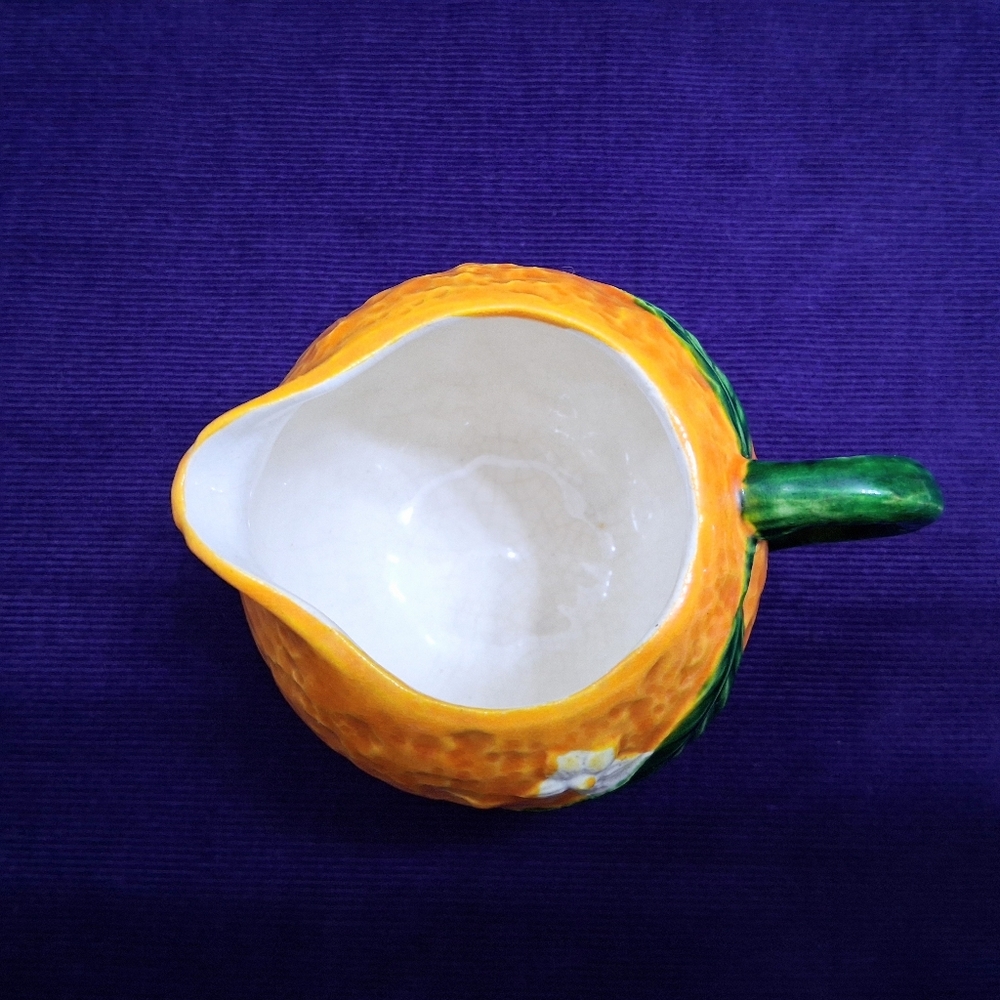 Vintage Maruhon Ware Orange Fruit Creamer And Sugar Bowl Set 1940s Japan - Picture 8 of 14